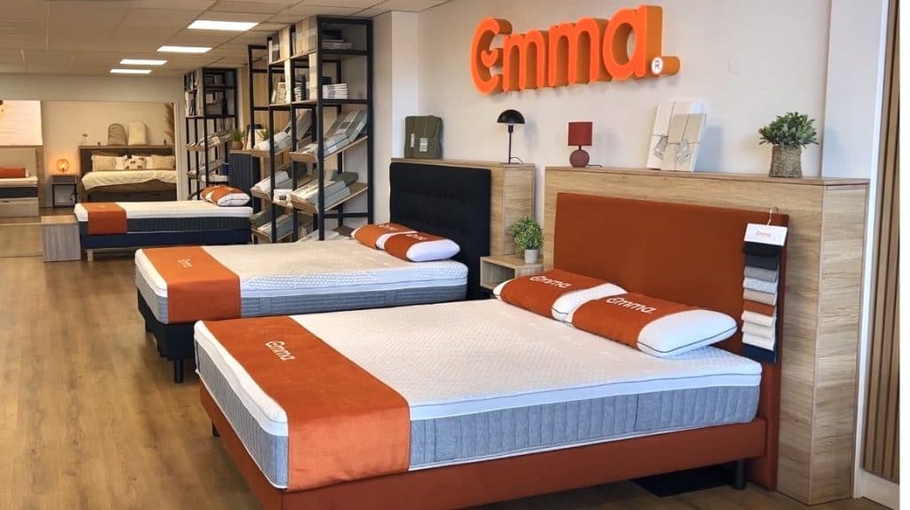 L'intérieur du magasin Emma Store Metz : matelas Emma en exposition